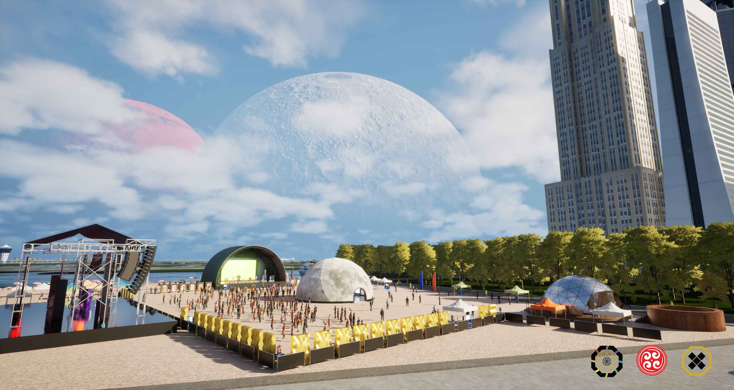 Lunaprise event moon city artwork